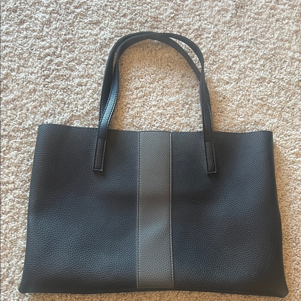Vince Camuto Black and Gray Tote Bag